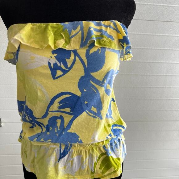 AMERICAN EAGLE women’s  S, cami, off shoulder yellow built in bra - Picture 1 of 6